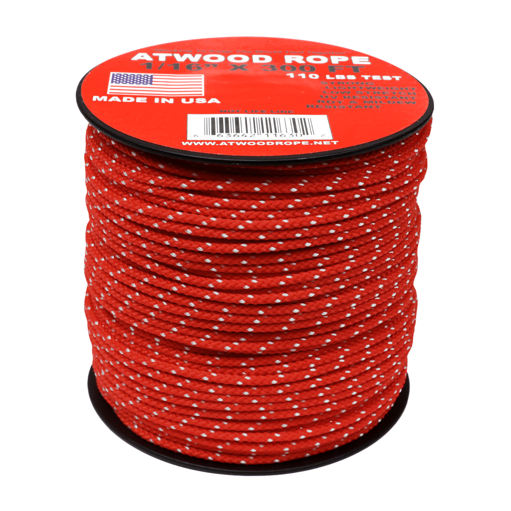 1/16 - Red w/ White Tracer – Atwood Rope MFG