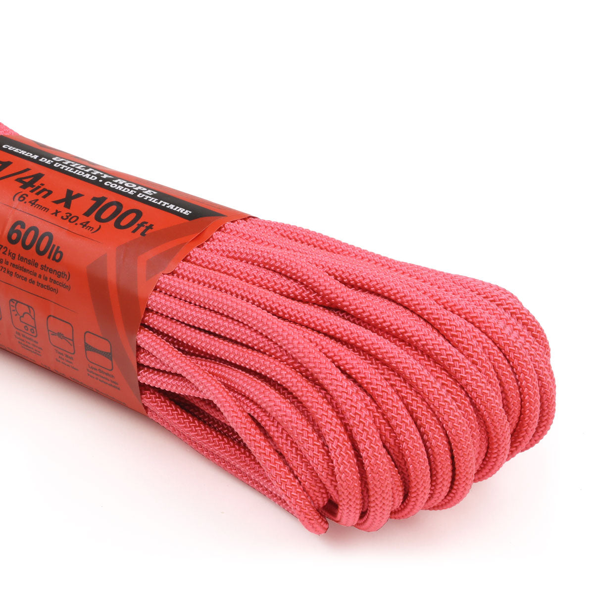 1/4 x 100ft - Pink – Atwood Rope MFG