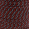 1 16 black w red white dots closeup