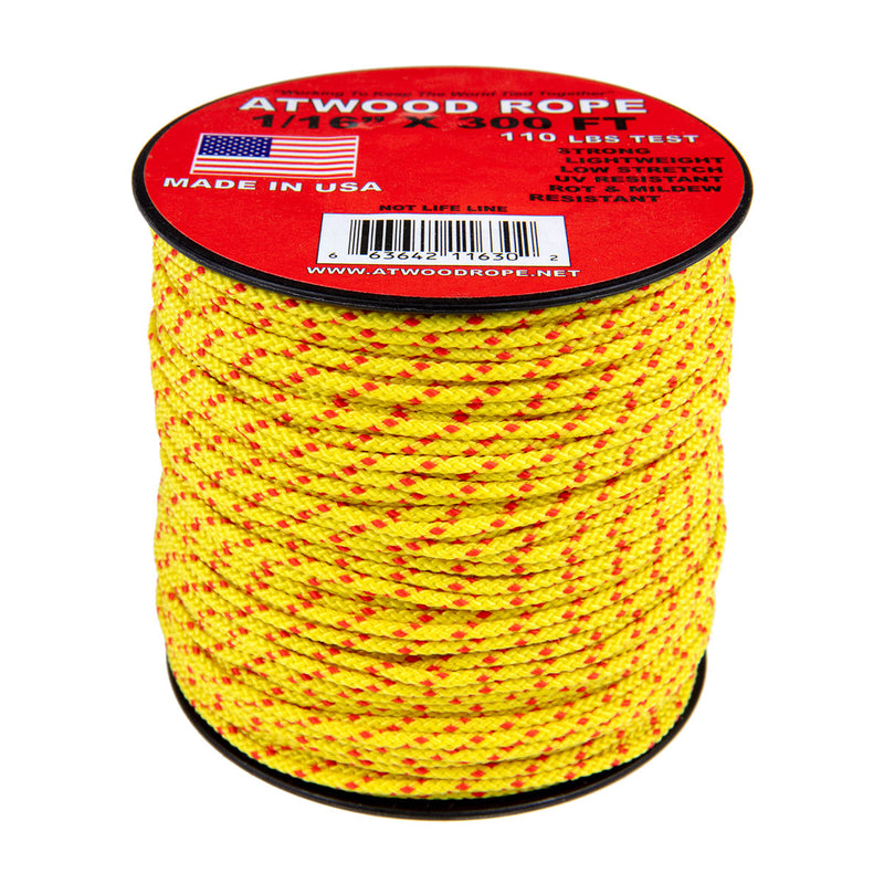 1 16 yellow w red tracer 300ft utility