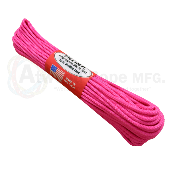 3/16 x 100ft - Hot Pink – Atwood Rope MFG