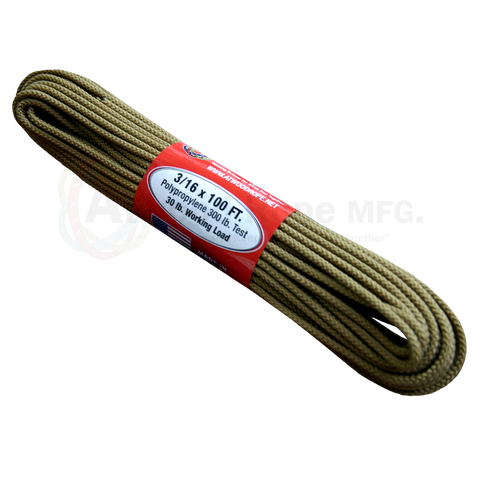 3/16 x 100ft - Tan – Atwood Rope MFG