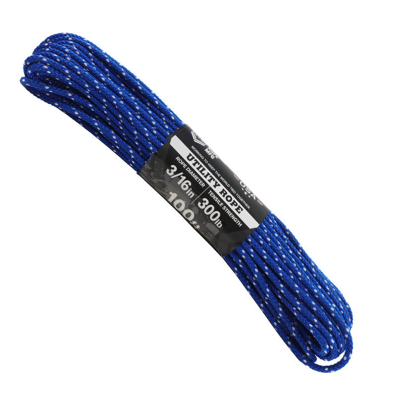 3/16 x 100ft - Blue w/ White Tracer – Atwood Rope MFG