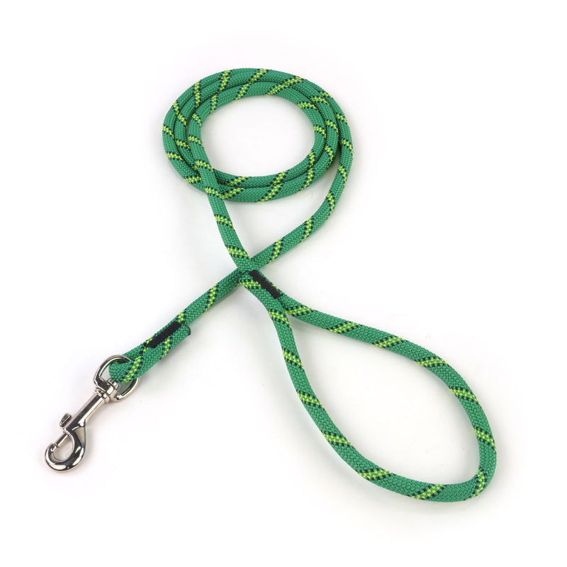 3/8 Green W/ Neon Yellow Black Tracer Rope Leash