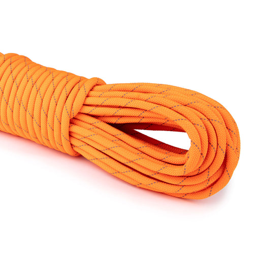 EXTEDRG 20 Meters Reflective Paracord 9-Strand 4mm Rope Reflective Rope  Tarp Tent Rope Camping Survival Cord (Orange)