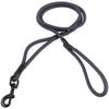 3 8 soft leash black hook control leash Black with dark grey diamonds