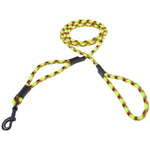 3 8 soft leash black hook control leash black and neon yellow with neon orange tracer
