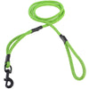 3 8 Reflective Black Hook Control Leash Black and neon green Ripples