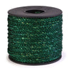 5 16 xl plush elastic 40 ft spool dark green glitter