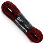 550 paracord vertical striped patterns black with red rings