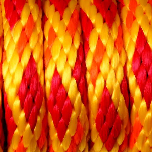 5 8 x 25ft solid braid derby line air force gold red orange close