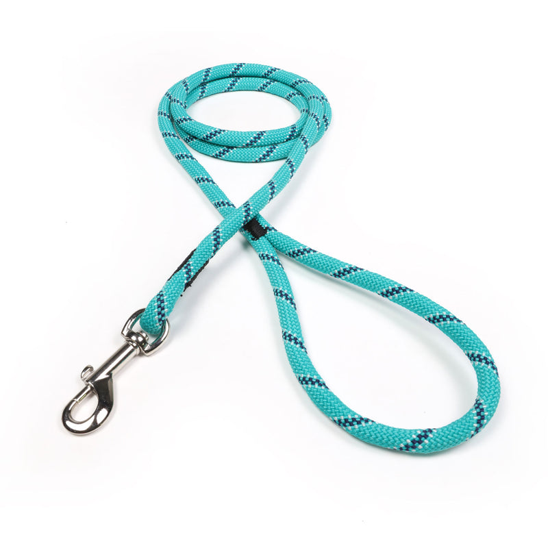 3 8 rope leash teal with black and white tracer main