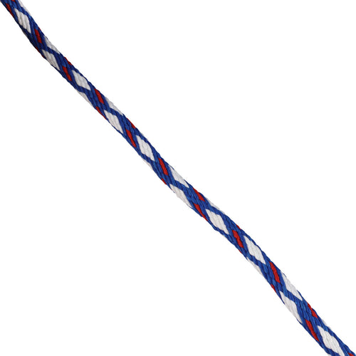 Blue with white diamonds & Red Tracer Solid Braid Spool