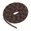 Brown and black survival boot lace spiral shape