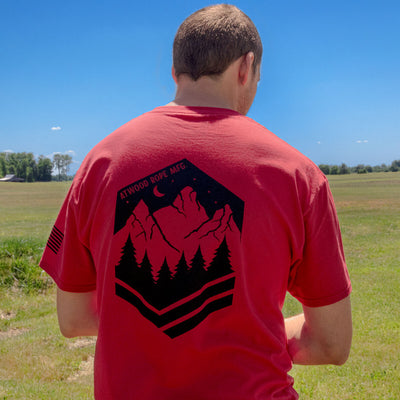 ARM Summit Red T-Shirt Model Back