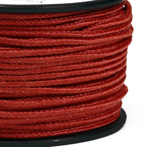1.18mm x 125ft micro kevlar red closeup micro cord