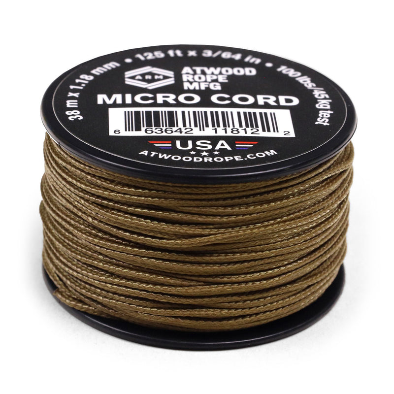 US Ropes Tactical Nylon Micro Cord 1.18mm X 125ft Lightweight