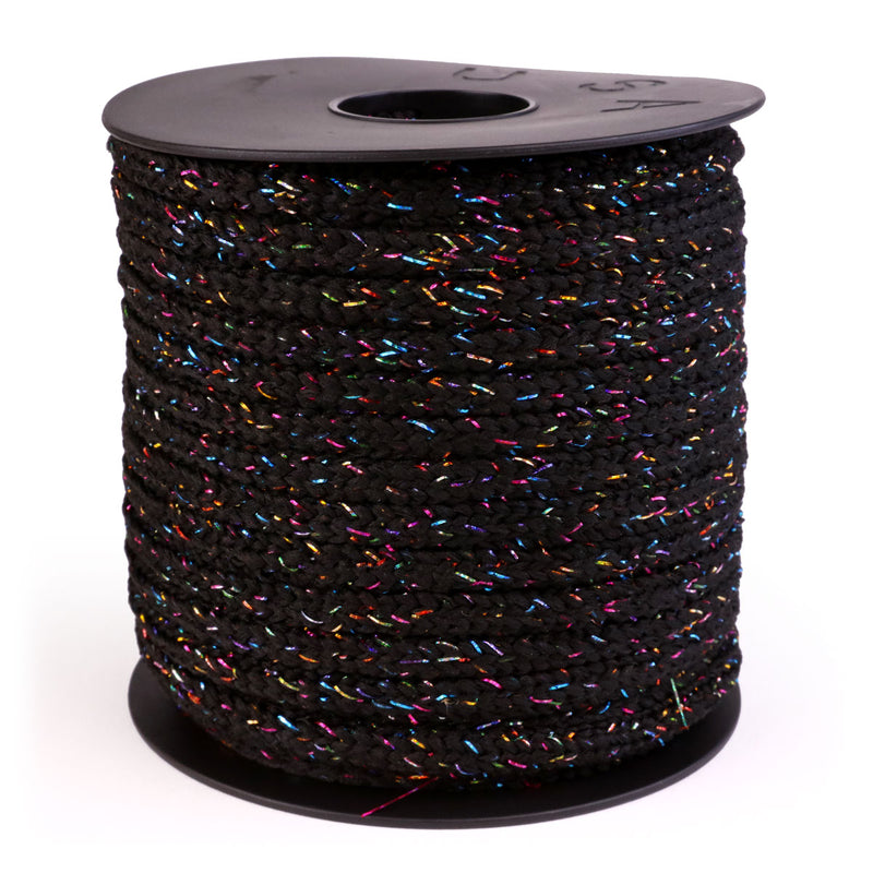 5 16 xl plush elastic 75 ft spool multicolor glitter