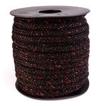 5 16 xl plush elastic 75 ft spool black with red glitter
