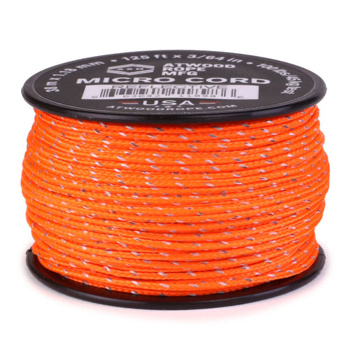 1.18mm x 125ft reflective neon orange micro cord