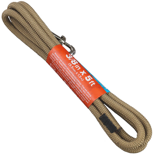 Tan 3 8 rope leash for dog work or just a rope with a clip and a handle