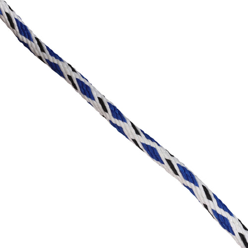 5 8 solid braid white with blue diamonds and black tracer super close